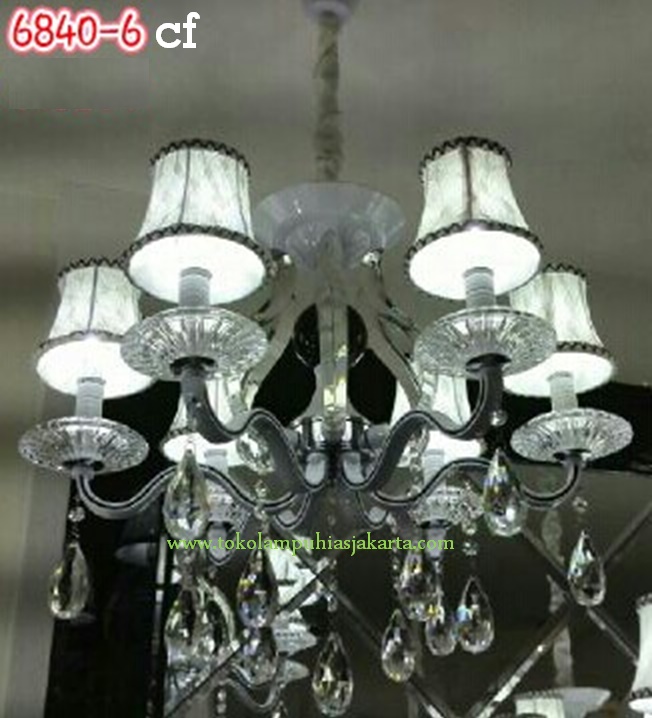  Lampu  Gantung  Kristal  CF 6840 6 DAFTAR HARGA LAMPU  HIAS 