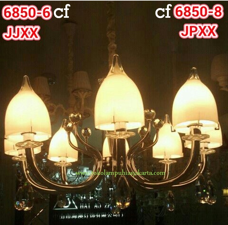  Lampu  Gantung  Kristal  CF 6850 6 DAFTAR HARGA LAMPU  HIAS 