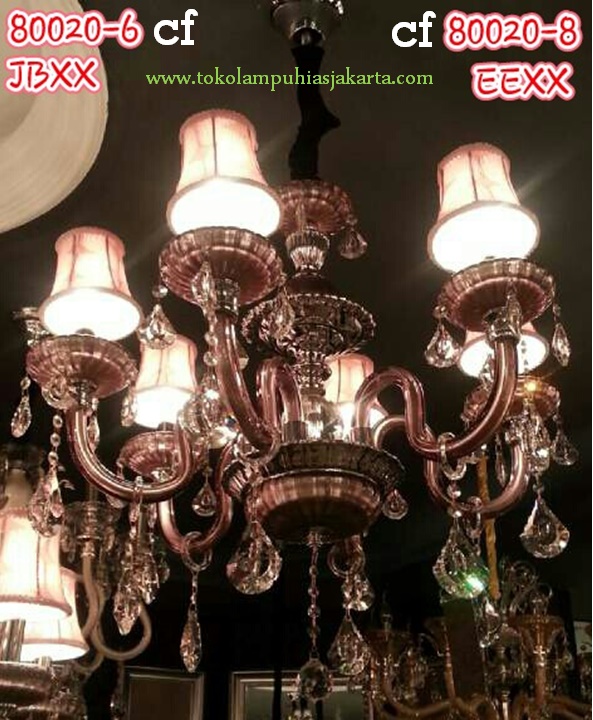  Lampu  Gantung  Kristal  CF 80020 6 DAFTAR HARGA LAMPU  HIAS 