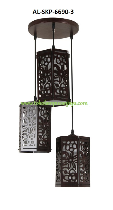  Jual lampu hias gantung plafon cabang 3 Lampu AL SKP 6690 